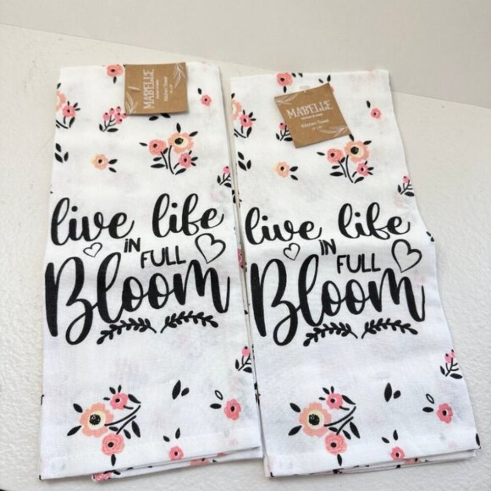 Set of 2 Kitchen Towel flower print